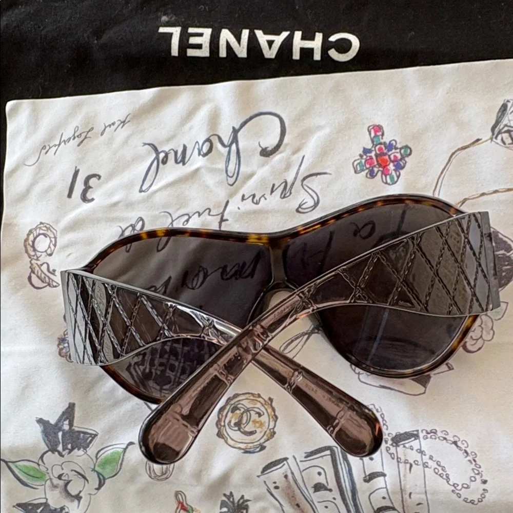 Chanel Brown Tone Sunglasses - Picture 11 of 13